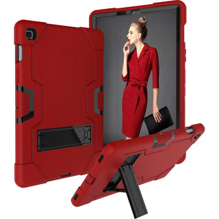 Husa Shockproof Armor pentru Samsung Galaxy Tab A8 (X200/X205), 10.5", Sigloo, stand Built-in, Protectie 360, Rosu