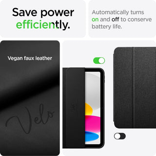 Husa premium pentru tableta Apple iPad Air 11" (2024), Air 5, Air 4, (11/10.9 Inch), Protectie Completa, Suport SmartPen, Negru