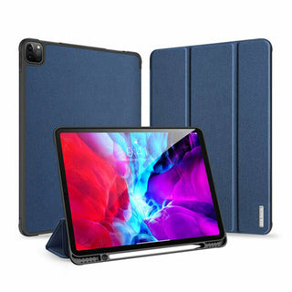 Husa premium Sigloo pentru iPad Air13 (2024/2025), iPad Pro 12.9'' (2020/2021/2022), Cu Suport Apple Pencil, Protectie Slim Smart Cover - Albastru