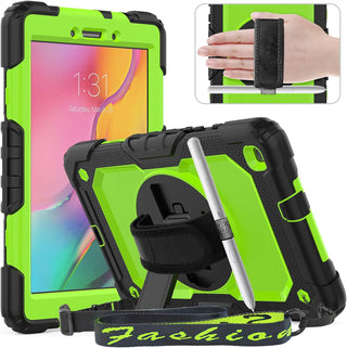 Pachet complet Sigloo 360° pentru Samsung Galaxy Tab A8(X200), 10.5", Upgrade Heavy Duty 3-Layer, Full Coverage Crossbody cu Built- in Stand, NEGRU