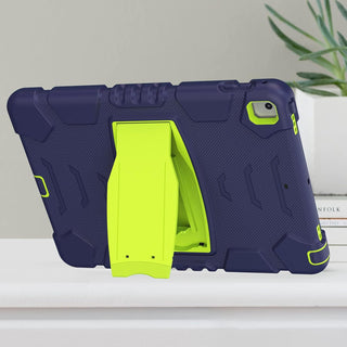 Husa Sigloo pentru iPad 9.7" (iPad 5/6, Air 2, Pro 9.7) – 3 Straturi Protectie, Suport Integrat, Ecran Protejat, Antisoc –Albastru marin cu Verde