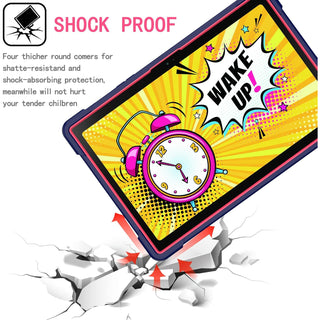 Husa Shockproof Armor, Sigloo, pentru tableta Amazon Kindle Fire HD8 HD 8 Plus 2020, Heavy Duty 2 In1 Hybrid Cover, cu suport rotativ, Negru cu Roz