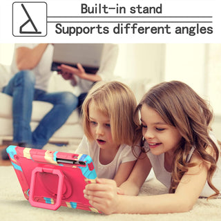 Husa Sigloo pentru tableta Samsung Galaxy Tab S8 Plus, S7 FE, S7 Plus, Rezistenta la Socuri, cu Suport Rotativ 360°, Curea de Umar– Roz