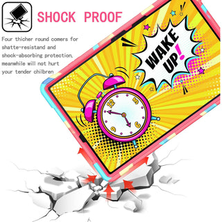 Husa Sigloo pentru tableta Samsung Galaxy Tab S8 Plus, S7 FE, S7 Plus, Rezistenta la Socuri, cu Suport Rotativ 360°, Curea de Umar– Roz