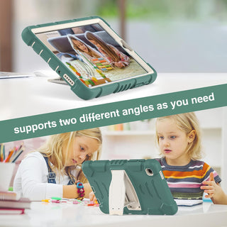 Husa Shockproof Armor pentru Samsung Galaxy Tab A7 Lite(SM-T220/T225), 8.7", Sigloo, stand Built-in, Protectie 360, Verde smarald