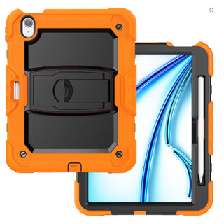 Husa premium Sigloo pentru Apple iPad Air 11, Air 5, Air 4, (11/10.9 Inch) – Protectie Completa, Suport Creion, Stand 360°, Curea Umar, Anti-Soc, Porotcaliu