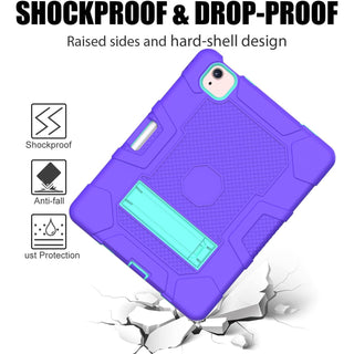 Husa premium Sigloo pentru Apple iPad Air 11, Air 5, Air 4, (11/10.9 Inch) – Protectie Completa, suport rabatabil, mov menta verde