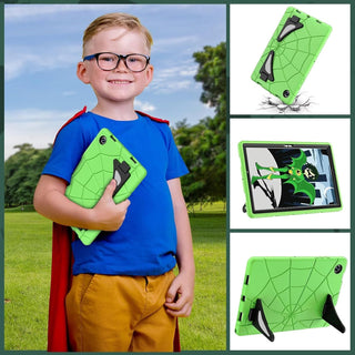 Husa Shockproof Armor pentru Samsung Galaxy Tab A8 (X200/X205), 10.5", Sigloo, stand Built-in, Protectie 360, Verde Spider