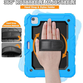 Husă Sigloo 360 pentru iPad Air 5/4 (10.9 inch), protecție robustă, suport rotativ, albastru, set complet