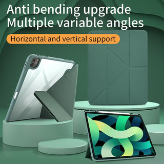 Husa Sigloo, pentru iPad Air13 (2024/2025), iPad Pro 12.9'', (2022/2021/2020/2018), interior de piele sintetica, Suport origami, spatele din policarbonat, Albastru lavanda