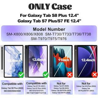Husa Sigloo pentru tableta Samsung Galaxy Tab S8 Plus, S7 FE, S7 Plus, Rezistenta la Socuri, cu Suport Rotativ, Verde cu Negru