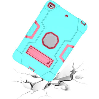 Husa Sigloo pentruiPad 9.7” ((iPad 5/6, Air 2, Pro 9.7)) – Antisoc si Antizgarieturi cu Suport integrat – Verde deschis + Roz Trandafir