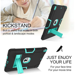 Husa Sigloo pentru iPad 9.7" (iPad 5/6, Air 2, Pro 9.7)– Antisoc si Antizgarieturi cu Suport integrat – Negru + Menta verde