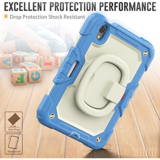 Husa premium Sigloo pentru Apple iPad Mini 7/6 (2024/2021), 8.3", Protectie Completa, Suport Creion, Stand Rotativ, Antishok, Albastru