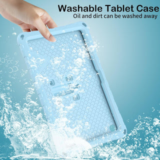 Husa Shockproof Armor pentru Samsung Galaxy Tab A8 (X200/X205), 10.5", Sigloo, stand Built-in, Protectie 360, Albastru Fluture
