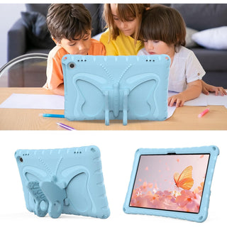 Husa Shockproof Armor pentru Samsung Galaxy Tab A8 (X200/X205), 10.5", Sigloo, stand Built-in, Protectie 360, Albastru Fluture