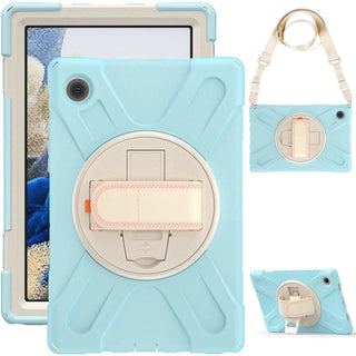 Husa Shockproof Armor pentru Samsung Galaxy Tab A7 (SM-T500/T505/T507), 10.4", Sigloo, stand Built-in, Protectie 360, Curea de umar, Bleu