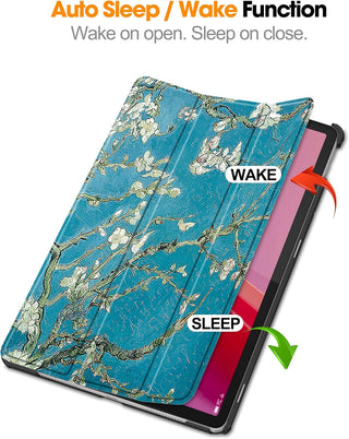 Husa Slim Sigloo, Smart Cover, Trifold, pentru Lenovo Tab M11 2024 (TB-330FU/TB-330XU/TB-331FC), 11", Cires Inflorit