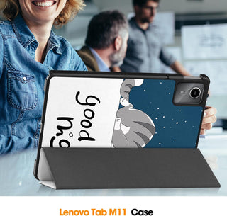 Husa Slim Sigloo, Smart Cover, Trifold, pentru Lenovo Tab M11 2024 (TB-330FU/TB-330XU/TB-331FC), 11", Good Night