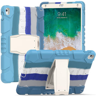 Husa Sigloo pentru Apple iPad 9th/8th/7th Gen (2021/2020/2019), 10.2'', Protectie Completa, Stand Buit In, Anti-Soc, Bleu Degrade