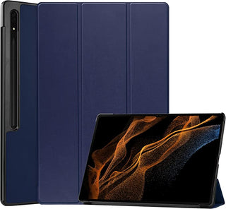 Husă Slim Sigloo Smart Cover pentru Samsung Galaxy Tab S8/S7, Albastru Închis