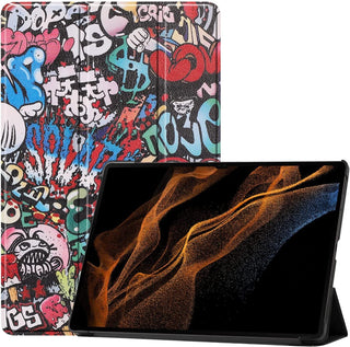 Husă Sigloo Smart Cover pentru Samsung Galaxy Tab S9 Ultra, Graffity