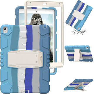 Husa Sigloo pentru Apple iPad 9th/8th/7th Gen (2021/2020/2019), 10.2'', Protectie Completa, Stand Buit In, Anti-Soc, Bleu Degrade