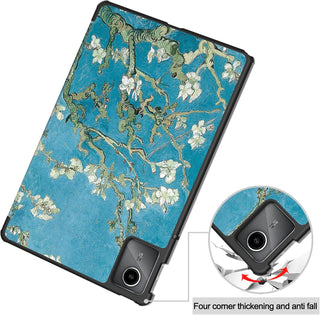Husa Slim Sigloo, Smart Cover, Trifold, pentru Lenovo Tab M11 2024 (TB-330FU/TB-330XU/TB-331FC), 11", Cires Inflorit