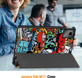Husa Slim Sigloo, Smart Cover, Trifold, pentru Lenovo Tab M11 2024 (TB-330FU/TB-330XU/TB-331FC), 11",  Graffity