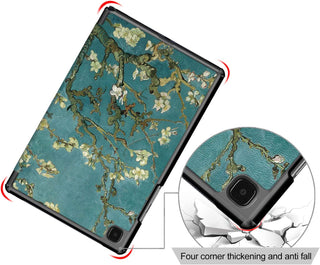 Husă Slim Sigloo Smart Cover pentru Samsung Tab A7, Painted Tree