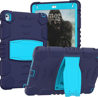 Husa Sigloo pentru Apple iPad 9th/8th/7th Gen (2021/2020/2019), 10.2'', Protectie Completa, Stand Buit In, Anti-Soc, Albastru Inchis