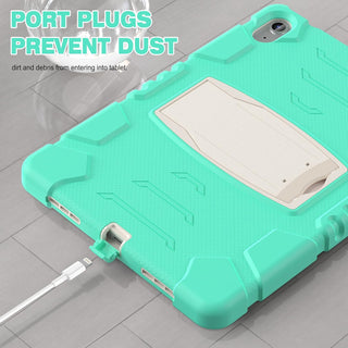 Hus? Shockproof Armor pentru Samsung Galaxy Tab A9, 8.7", Sigloo, stand Built-in, Protectie 360, Verde Aprins