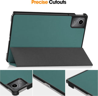 Husa Slim Sigloo, Smart Cover, Trifold, pentru Lenovo Tab M11 2024 (TB-330FU/TB-330XU/TB-331FC), 11", Pine Green