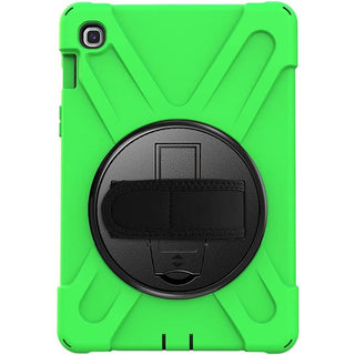 Husa Sigloo, pentru tableta Apple Ipad gen 9/8/7, 10.2 inch, Hybrid 3in1 Rugged Built-in Kickstand 360 ° Stand rotativ, curea de mana, Corner Shockproof, Verde Aprins