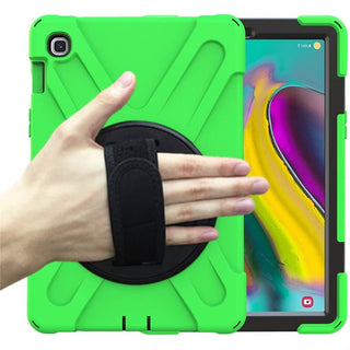 Husa Sigloo, pentru tableta Apple Ipad gen 9/8/7, 10.2 inch, Hybrid 3in1 Rugged Built-in Kickstand 360 ° Stand rotativ, curea de mana, Corner Shockproof, Verde Aprins