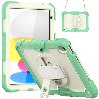 Pachet complet 360ø Sigloo: Hus? Shockproof Armor + Folie integrat? pentru Apple iPad 9th/8th/7th Gen (2021/2020/2019), 10.2", cu stand rotativ, suport creion, curea umar,Verde fistic