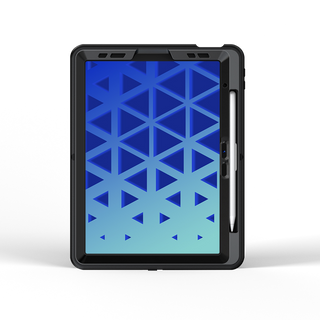Pachet complet 360› Sigloo: Hus? Shockproof Armor + Folie integrat? pentru Apple iPad Mini 7/6 (2024/2021), 8.3", cu stand rotativ ?i curea umar, Negriu
