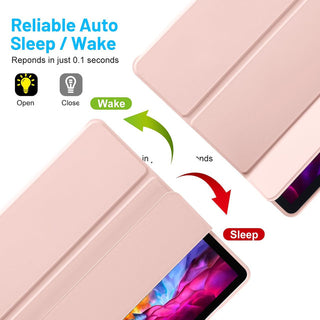 Husa pentru Samsung Galaxy Tab S9 Plus / S9 FE Plus 12.4 inch, Sigloo, UltraSlim tip stand functie sleep/wake-up si slot pentru S-Pen, Pink