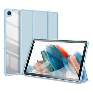 Husa premium pentru tableta Samsung Galaxy Tab A9+, 11", Sigloo, interior piele sintetica, spatele din PC transparent, rezistent la socuri, Blue