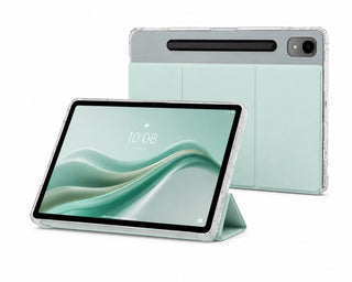 Husa Tableta SIGLOO pentru Lenovo Idea Tab Pro 12.7" si Lenovo P12 12.7", Smart Cover cu Stand Pliabil, Carcasa TPU Transparenta Antisoc, Auto Sleep/Wake, Verde Menta