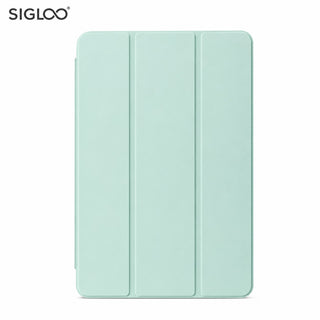 Husa Tableta SIGLOO pentru Lenovo Idea Tab Pro 12.7" si Lenovo P12 12.7", Smart Cover cu Stand Pliabil, Carcasa TPU Transparenta Antisoc, Auto Sleep/Wake, Verde Menta