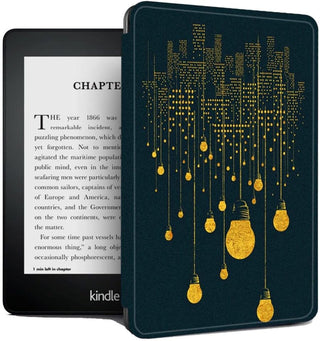 Husă Sigloo pentru Kindle 2022, 11th Gen, model Lightbulbs, Negru