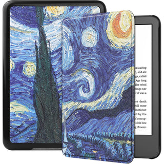 Husa pentru Kindle Paperwhite 2024 (12th gen), Signature Edition sau Kindle Colorsoft Signature Edition, 7", Sigloo, Slim, functie sleep/wake-up, Abstract