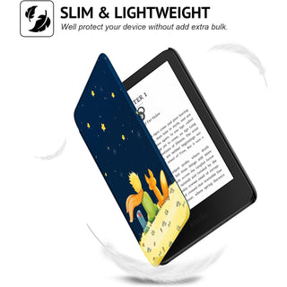 Husa pentru Kindle Paperwhite 2024 (12th gen), Signature Edition sau Kindle Colorsoft Signature Edition, 7", Sigloo, Slim, functie sleep/wake-up, Among the Stars