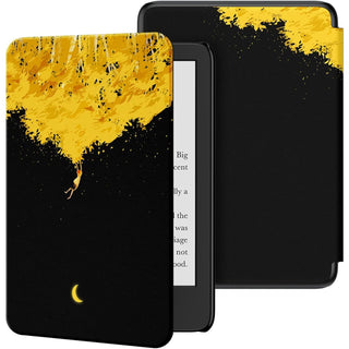 Husa pentru Kindle Paperwhite 2024 (12th gen), Signature Edition sau Kindle Colorsoft Signature Edition, 7", Sigloo, Slim, functie sleep/wake-up, Between sun and moon