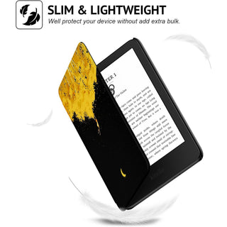 Husa pentru Kindle Paperwhite 2024 (12th gen), Signature Edition sau Kindle Colorsoft Signature Edition, 7", Sigloo, Slim, functie sleep/wake-up, Between sun and moon
