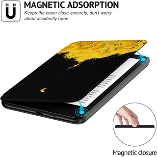 Husa pentru Kindle Paperwhite 2024 (12th gen), Signature Edition sau Kindle Colorsoft Signature Edition, 7", Sigloo, Slim, functie sleep/wake-up, Between sun and moon