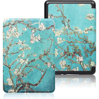 Husa pentru Kindle Paperwhite 2024 (12th gen), Signature Edition sau Kindle Colorsoft Signature Edition, 7", Sigloo, Slim, functie sleep/wake-up, Cires Inflorit