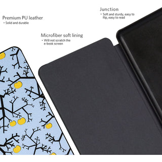 Husa pentru Kindle Paperwhite 2024 (12th gen), Signature Edition sau Kindle Colorsoft Signature Edition, 7", Sigloo, Slim, functie sleep/wake-up, Cires Inflorit