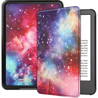 Husa pentru Kindle Paperwhite 2024 (12th gen), Signature Edition sau Kindle Colorsoft Signature Edition, 7", Sigloo, Slim, functie sleep/wake-up, Galaxy